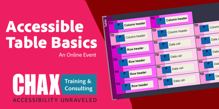 Accessible Table Basics – Chax Accessibility Training