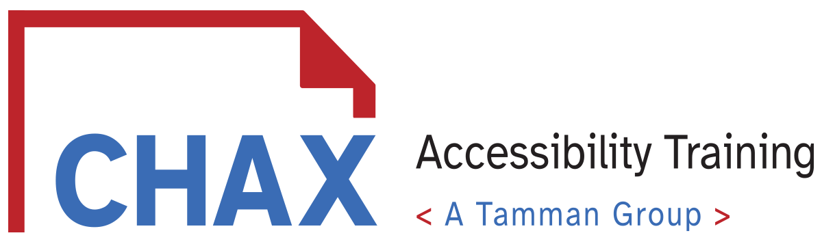 Chax Accessibility Training